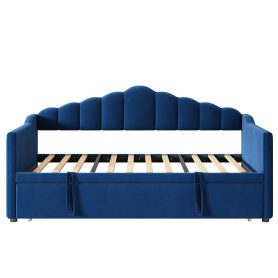 Upholstered Twin Size Daybed with Pop Up Trundle