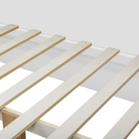 Full Size Wooden Platform Bed With 6 Drawers, Shelves, Desk And Wardrobe