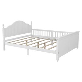 Wood Full Size Platform Bed with Headboard and Footboard