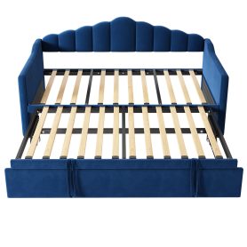 Upholstered Twin Size Daybed with Pop Up Trundle