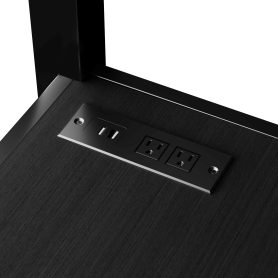 Metal Full Size Loft Bed With L-Shaped Desk, USB, Wardrobe And LED Light