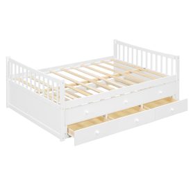 Full Size Daybed with Twin size Trundle and Drawers