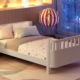 Twin Size Wood Platform Bed For Kids