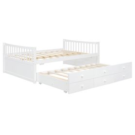 Full Size Daybed with Twin size Trundle and Drawers