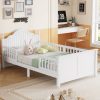 Wood Twin Platform Bed with Headboard and Footboard