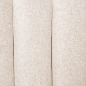 Queen Size Wood Bed with Piano Key Style Upholstered Headboard