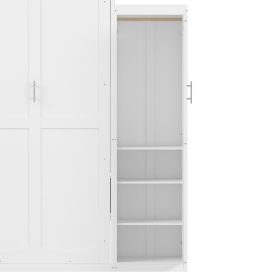 Full Size Murphy Bed with 2 Wardrobe and Storage Shelf