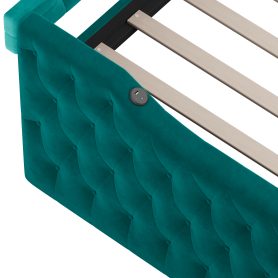 Twin Size Tufted Upholstered Daybed With Trundle, USB & Type-c Charging Ports