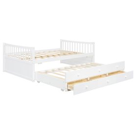 Full Size Daybed with Twin size Trundle and Drawers