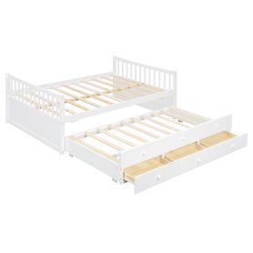 Full Size Daybed with Twin size Trundle and Drawers