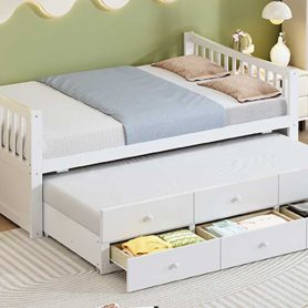 Full Size Daybed with Twin size Trundle and Drawers