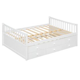 Full Size Daybed with Twin size Trundle and Drawers