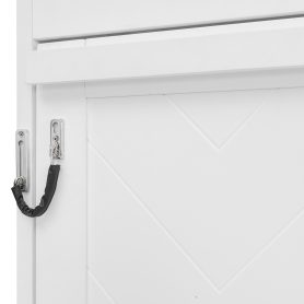 Queen Size Wall Murphy Bed With Ample Storage Space And Chevron Stripes