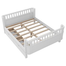 Wood Low Profile Full Bed With Rails