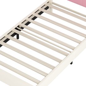 Twin Size Upholstered Princess Bed With Crown Headboard 21 Twin Size Upholstered Princess Bed With Crown Headboard