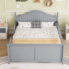 Wood Full Platform Bed with Headboard and Footboard