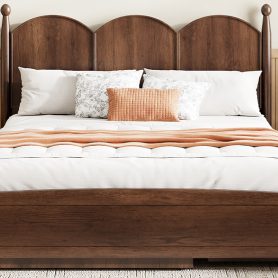 Queen Size Platform Bed With with 2 Big Drawers, Twin XL Size Trundle