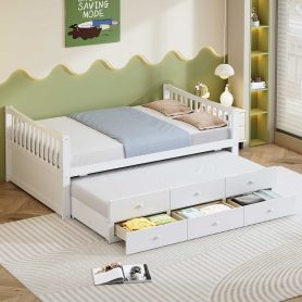 Full Size Daybed with Twin size Trundle and Drawers