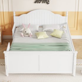 Wood Full Size Platform Bed with Headboard and Footboard