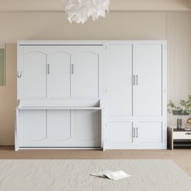 Queen Size Murphy Bed Wall Bed with Closet