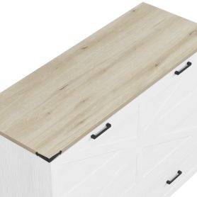 Queen Size Farmhouse Murphy Cabinet Bed with Charging Station