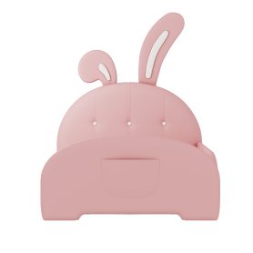 Twin Size Upholstered Rabbit-Shape Princess Bed