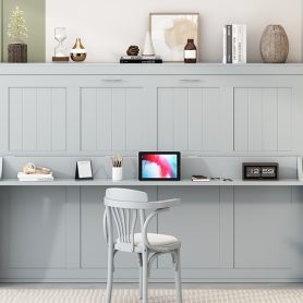 Queen Size Murphy Bed with Hydraulic Lift & Desk Design