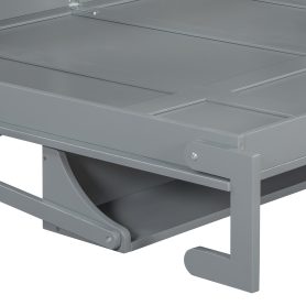 Queen Size Murphy Bed with Hydraulic Lift & Desk Design