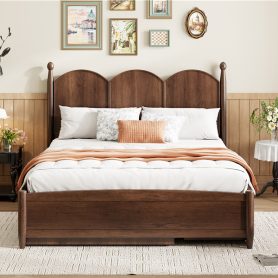 Queen Size Platform Bed With with 2 Big Drawers, Twin XL Size Trundle