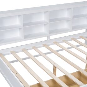 Full Size Daybed With 2 Drawers, Storage Shelf And USB Charging Ports