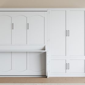 Queen Size Murphy Bed Wall Bed with Closet