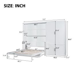Queen Size Murphy Bed Wall Bed with Closet
