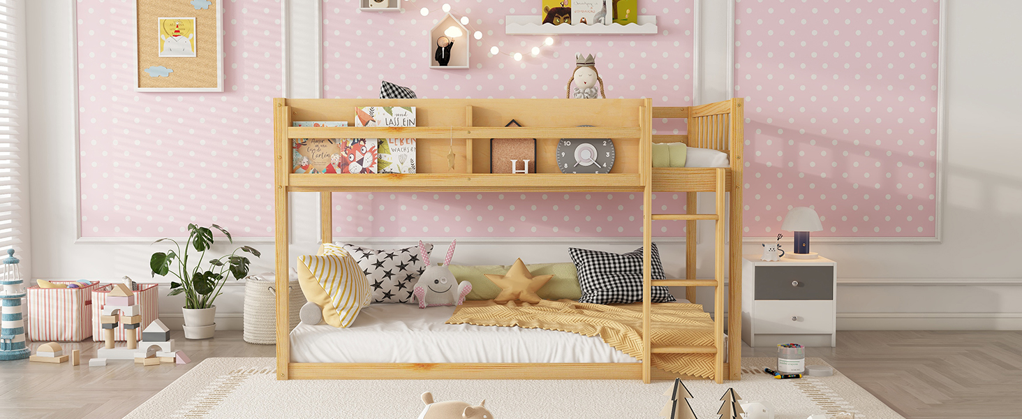Solid Wood Twin Bunk Bed for Kids & Juniors