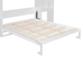 Queen Size Murphy Bed with Desk, Vanity and Cabinets