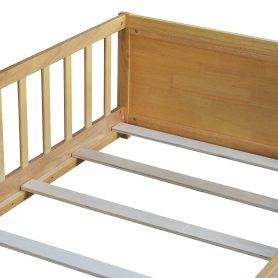 Twin Size Floor Bed with Built-in Book Rack and Door