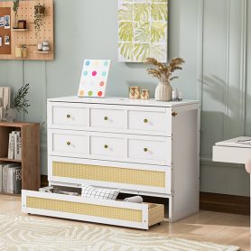 Full Size Murphy Bed with Large Drawers