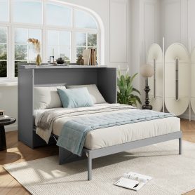 Queen Size Murphy Bed with Large Drawers and USB