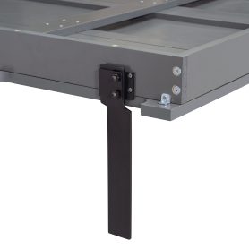 Queen Wall Murphy Bed with Hydraulic Storage, Sofa, Shelves & Drawers, LED/USB Lighting