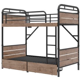 Metal Twin XL over Twin XL Bunk Bed With LED Light And Charge Station 34 Metal Twin XL over Twin XL Bunk Bed With LED Light And Charge Station