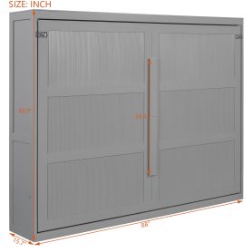 Modern Design Queen Size Murphy Bed with LED Lights