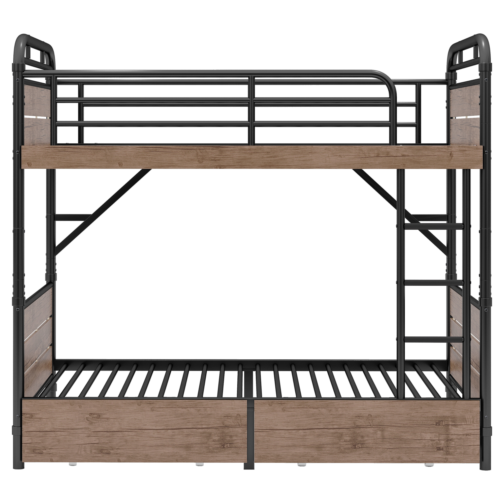 Metal Twin XL over Twin XL Bunk Bed With LED Light And Charge Station 15 Metal Twin XL over Twin XL Bunk Bed With LED Light And Charge Station