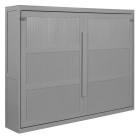Modern Design Queen Size Murphy Bed with LED Lights