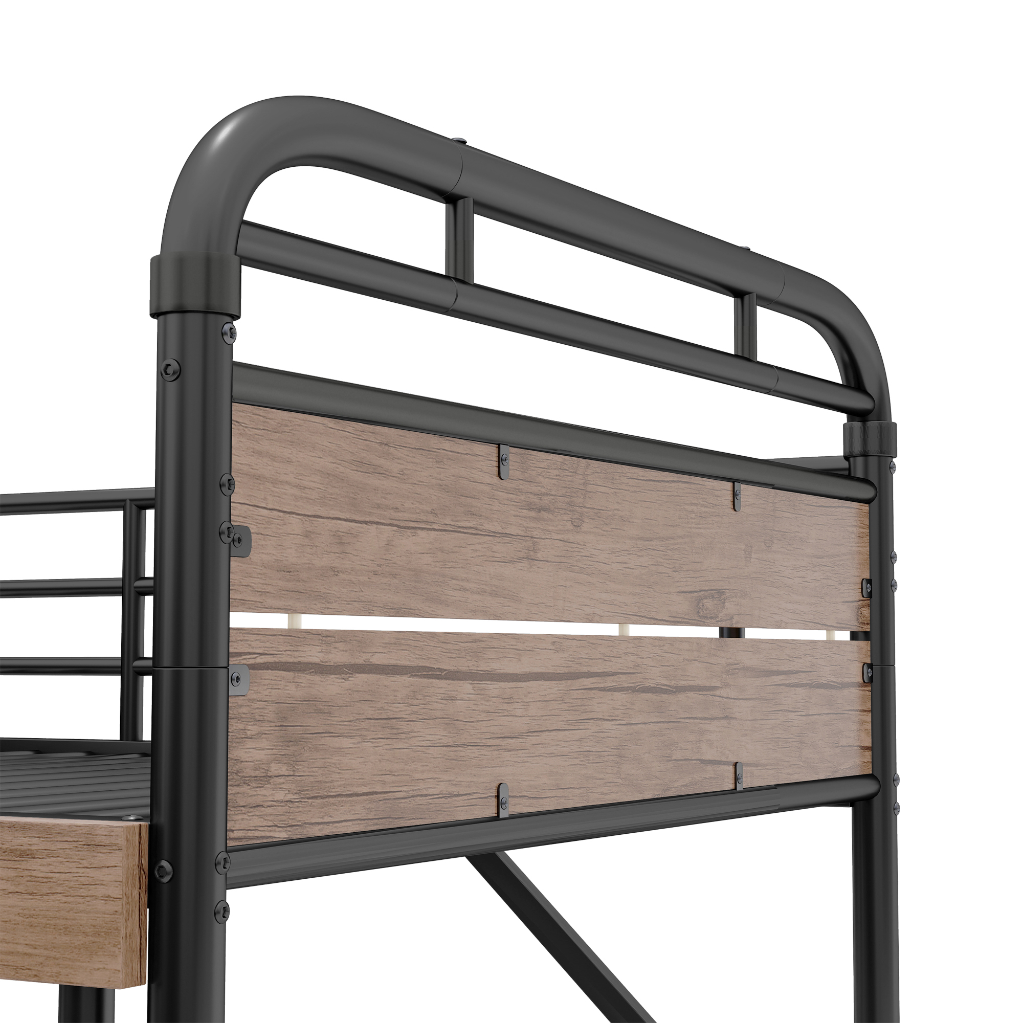 Metal Twin XL over Twin XL Bunk Bed With LED Light And Charge Station 16 Metal Twin XL over Twin XL Bunk Bed With LED Light And Charge Station