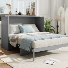 Queen Size Murphy Bed with Large Drawers and USB