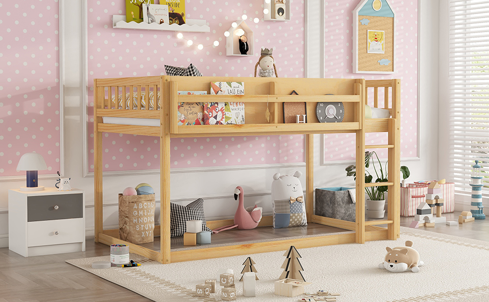 Solid Wood Twin Bunk Bed for Kids & Juniors