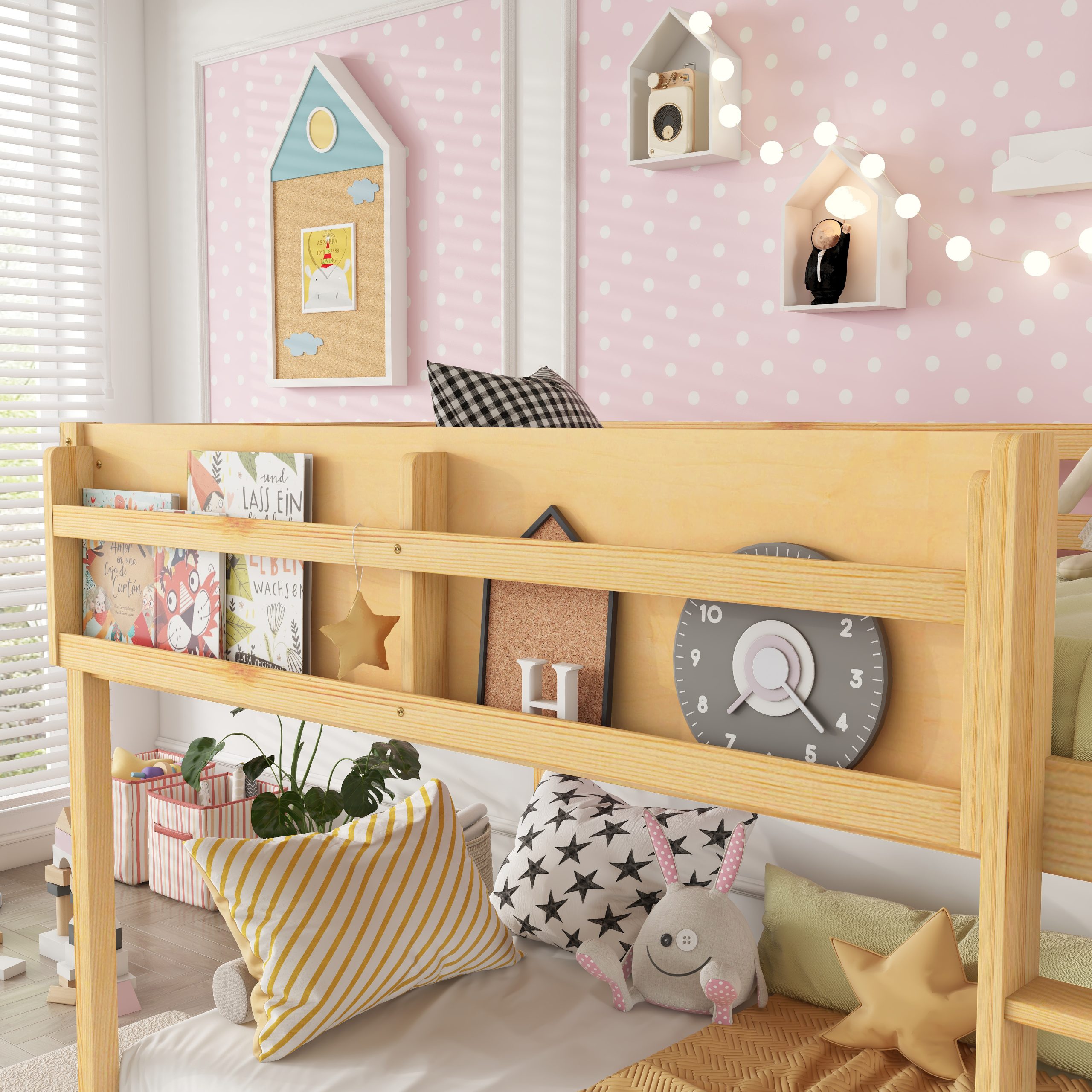 Solid Wood Twin Bunk Bed for Kids & Juniors