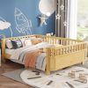 Full Size Wood Low Profile Full Bed With Rails