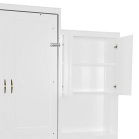 Queen Size Murphy Bed with Desk, Vanity and Cabinets