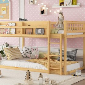 Solid Wood Twin Bunk Bed for Kids & Juniors