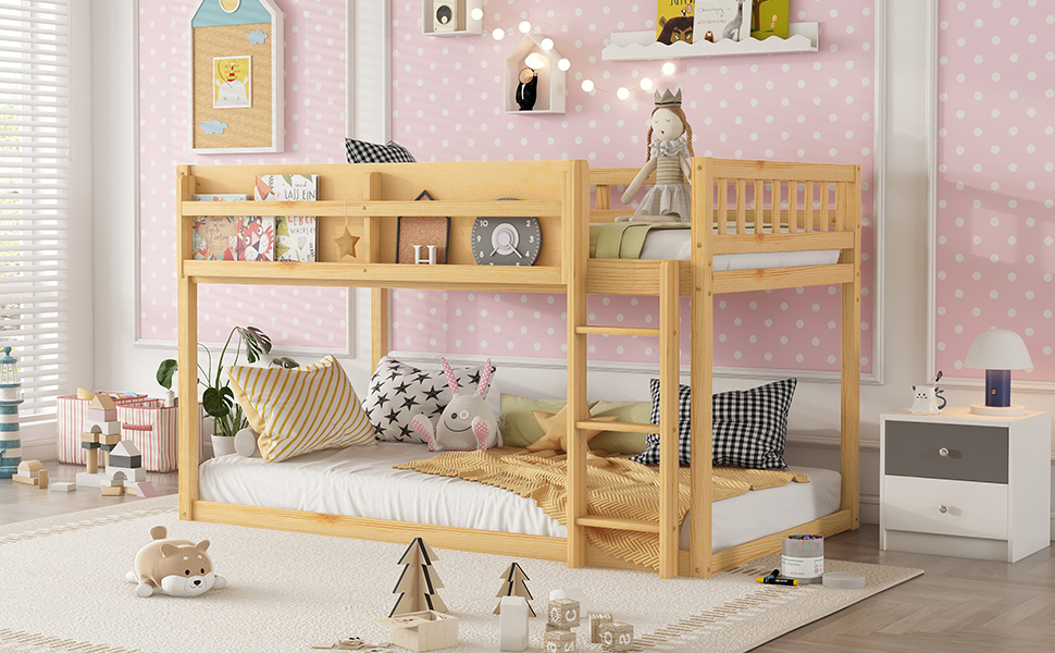 Solid Wood Twin Bunk Bed for Kids & Juniors